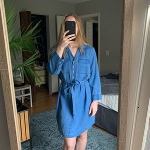 Old Navy Tencel Long Sleeve Shirt Dress